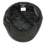 Tweed Flat Cap Mens Traditional Herringbone British Retro Styled Hat Quilted Olive Herringbone Inside