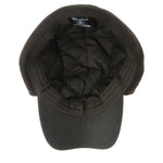 Charltons of Northumberland British Waxed Cotton Earflap Trapper Hat Baseball Cap Mountain Water Repellent Brown Inside