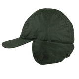Charltons of Northumberland British Waxed Cotton Earflap Trapper Hat Baseball Cap Mountain Water Repellent Olive Side