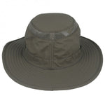 UPF 50+ Aussie Style Sun Hat Bush Fedora Hat Safari Summer Holiday Wide Brim Army Olive Back