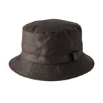 Charlton's of Northumberland British Waxed Cotton Bush Hat Heavy Weight Luxury Water Repellent Bucket Hat Hunting Fishing Shooting Walking Sports Brown