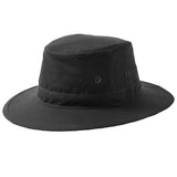 Charlton's of Northumberland Luxury British Waxed Cotton Traveller Hat Aussie, Outback, Walking, Fishing, Shooting, Hiking, Travelling, American, Hunting, Sports Black