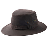 Charlton's of Northumberland Luxury British Waxed Cotton Traveller Hat Aussie, Outback, Walking, Fishing, Shooting, Hiking, Travelling, American, Hunting, Sports Brown