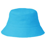 Hats Plus Caps Cotton Bucket Hat Summer Sun Festival Bush Men Woman 4 Sizes Premium Quality Bright Blue