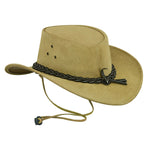 Hats Plus Caps Australian American Cowboy Hat in Real Suede Leather with Black Belt - Hats and Caps