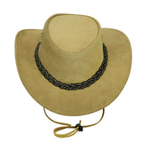 Hats Plus Caps Australian American Cowboy Hat in Real Suede Leather with Black Belt - Hats and Caps