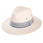 Hawkins Cotton Summer Fedora Wide Brim Sun Hat Mens Womans Panama Style