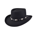 Hats Plus Caps 100% Wool Gambler Cowboy Hat - Hats and Caps