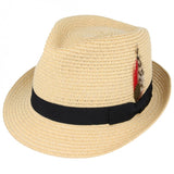 Hats Plus Caps Summer Trilby Crushable Straw Hat - Hats and Caps