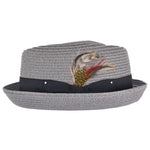 Hats Plus Caps Straw Diamond Crown Pork Pie Hat - Hats and Caps