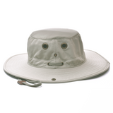 Sun Hat Wide Brim Lightweight Nylon Aussie Style Safari Bush Hat Chinstrap Stone Side