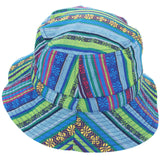 Hats Plus Caps Aztec Sun Hat Festival Summer Hippy Bush Bucket Party Cap Cotton Blue Back