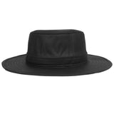 British Made Wax Cotton Fedora Outback Bush Hat Waterproof Sun Rain Wide Brim Black Side