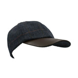 Walker & Hawkes British Tweed Teflon Leather Peak Baseball Cap - Hats and Caps