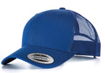 Flexfit Yupoong Classic Snapback Baseball Cap Mesh Retro Trucker Hat Peak Sun Royal Blue/Royal Blue